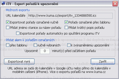 Export po�ad�